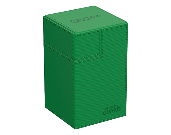 Deck Box - Flip'n'Tray XenoSkin 100+ Green - Standard Size - Ultimate Guard