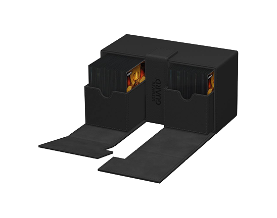 Deck Box - Twin Flip'n'Tray XenoSkin 200+ Black - Standard Size - Ultimate Guard