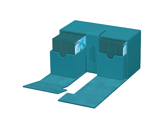 Deck Box - Twin Flip'n'Tray XenoSkin 200+ Petrol - Standard Size - Ultimate Guard
