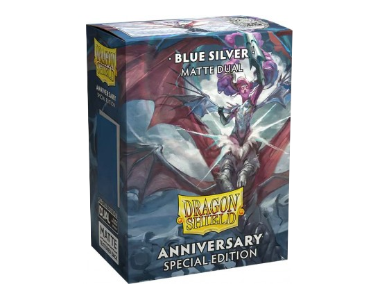 Sleeves - Dual Matte Blue/Silver - 25th Special Edition - Dragon Shield