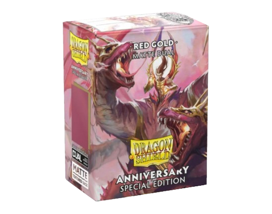 Sleeves - Dual Matte Red/Gold - 25th Special Edition - Dragon Shield