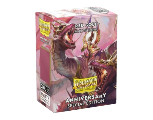Sleeves - Dual Matte Red/Gold - 25th Special Edition - Dragon Shield