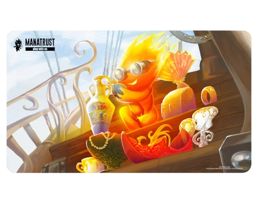 Playmat - Firey, Nimble Flame - Black Logo - ManaTrust Lifestyle