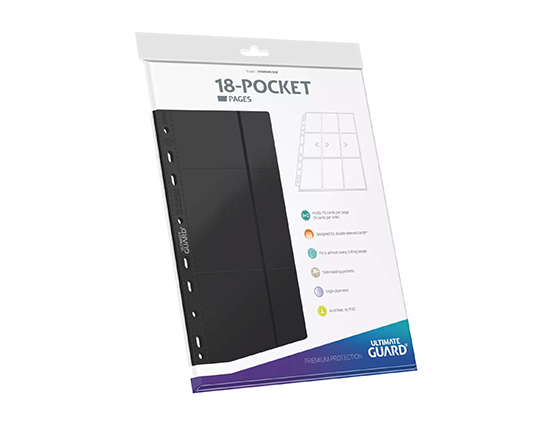 Pocket Page - Side Loading 18 Tasche (10) - Black - Ultimate Guard