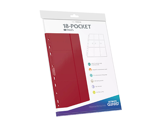 Pocket Page - Side Loading 18 Tasche (10) - Red - Ultimate Guard