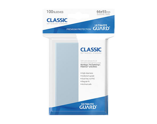 Sleeves - Classic Soft Skin Standard - Transparent - Ultimate Guard