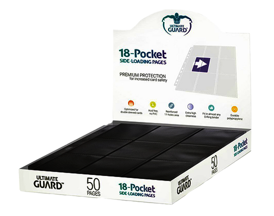 Pocket Page - Side Loading 18 Tasche (50) - Black - Ultimate Guard