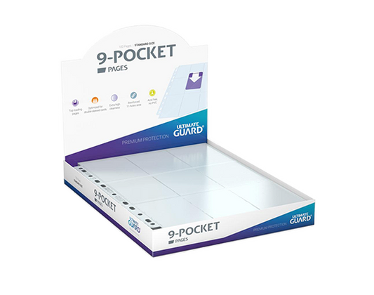 Pocket Page - Top Loading 9 Tasche (100) - Transparent - Ultimate Guard