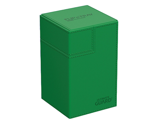 Deck Box - Flip'n'Tray XenoSkin 100+ Green - Standard Size - Ultimate Guard