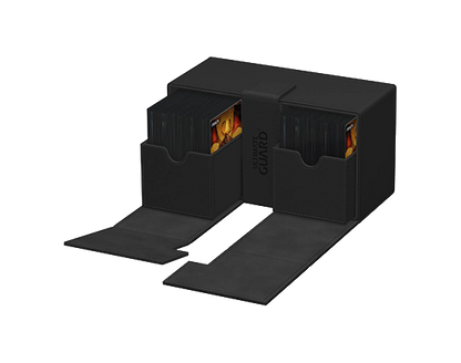 Deck Box - Twin Flip'n'Tray XenoSkin 200+ Black - Standard Size - Ultimate Guard