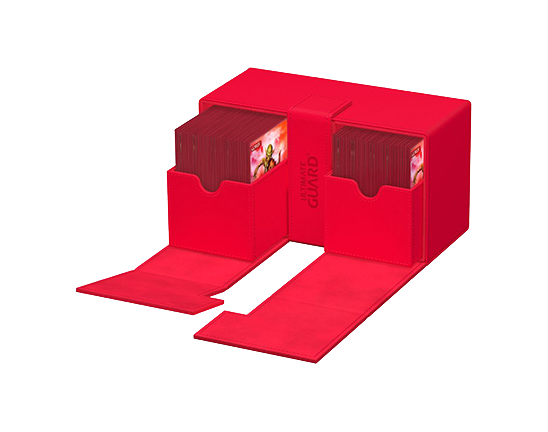 Deck Box - Twin Flip'n'Tray XenoSkin 200+ Red - Standard Size - Ultimate Guard