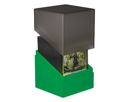 Deck Box - SYNERGY Boulder 100+ Black/Green - Standard Size - Ultimate Guard