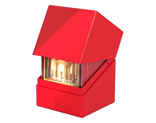 Deck Box - Solid Boulder 100+ Red - Standard Size - Ultimate Guard