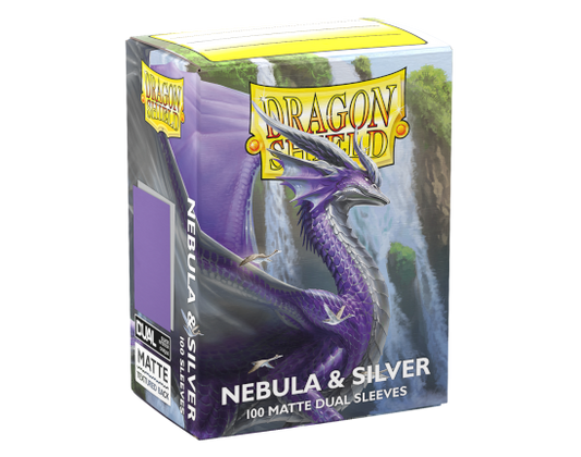 Sleeves - Dual Matte Nebula/Silver - Dragon Shield