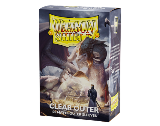 Sleeves - Standard Size Outer Sleeves - Matte Clear - Dragon Shield