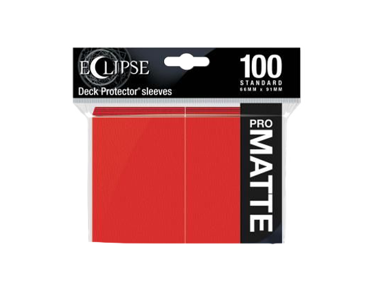Pack Of 100 RED Ultra PRO Eclipse Matte Card Sleeves - Standard Size Deck Protectors Eclipse Matte Standard Sleeves Pack Of 100 RED Ultra PRO Eclipse Matte Card Sleeves - Standard Size Deck Protectors Eclipse Matte Standard Sleeves