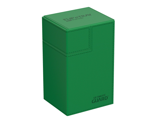 Deck Box - Flip'n'Tray XenoSkin 80+ Green - Standard Size - Ultimate Guard