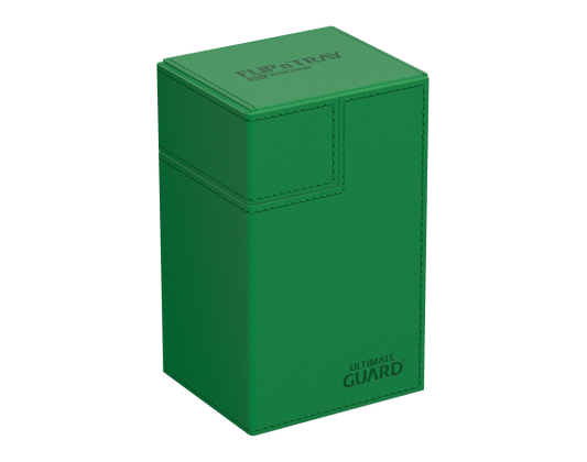 Deck Box - Flip'n'Tray XenoSkin 80+ Green - Standard Size - Ultimate Guard