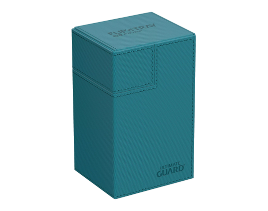 Deck Box - Flip'n'Tray XenoSkin 80+ Petrol - Standard Size - Ultimate Guard