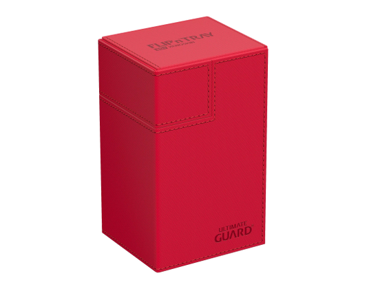 Deck Box - Flip'n'Tray XenoSkin 80+ Red - Standard Size - Ultimate Guard