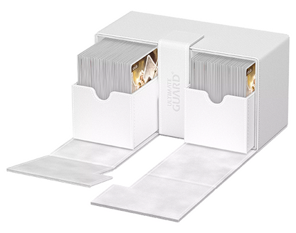 Deck Box - Twin Flip'n'Tray XenoSkin 200+ White - Standard Size - Ultimate Guard